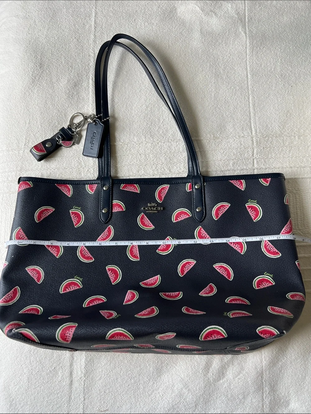 Coach Metro Navy Watermelon Print Tote, Reversible